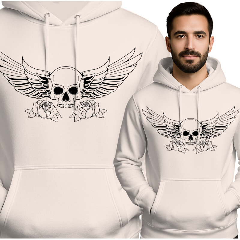 Bluza męska 'Czaszka ze skrzydłami'