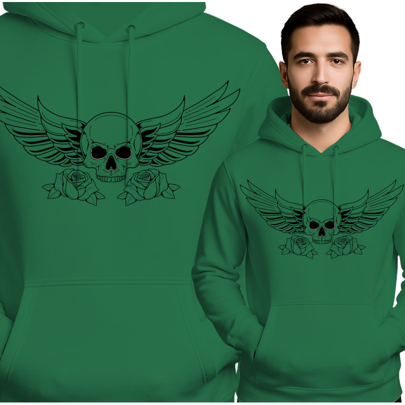 Bluza męska 'Czaszka ze skrzydłami'