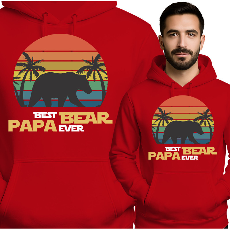 Bluza męska 'BEST BEAR PAPA EVER'