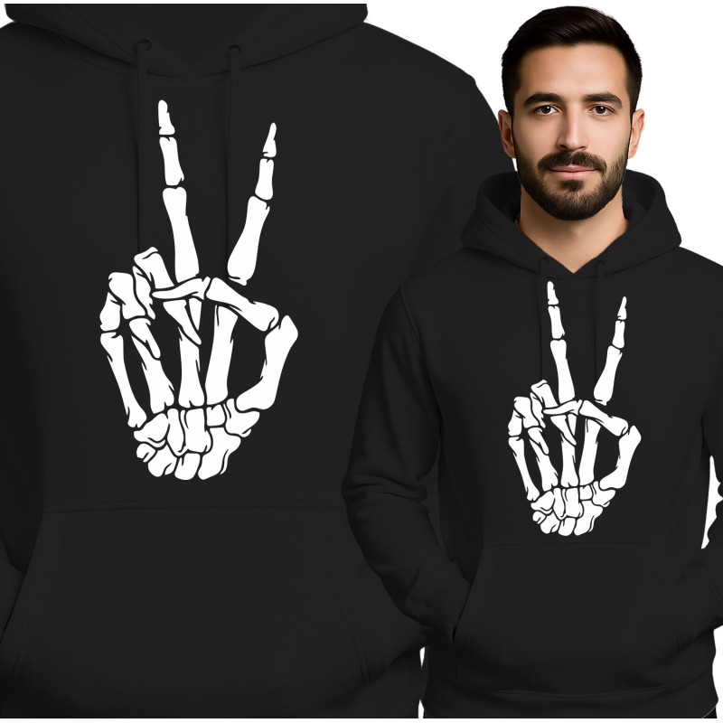 Bluza męska 'symbolem pokoju - szkielety'