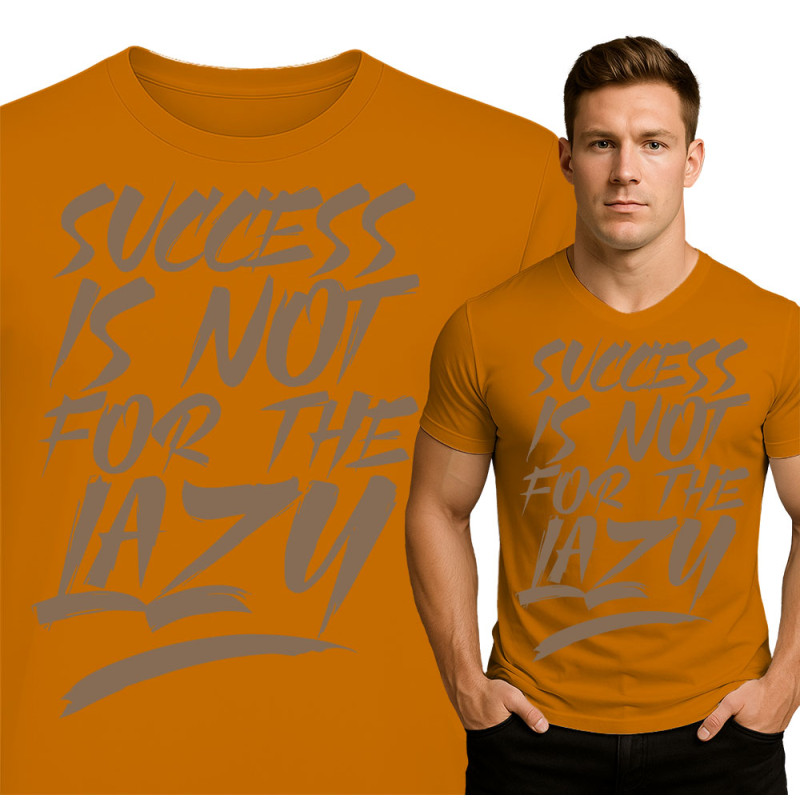 Motiverende Gym T-shirt - Succes is Niet Voor de Luie