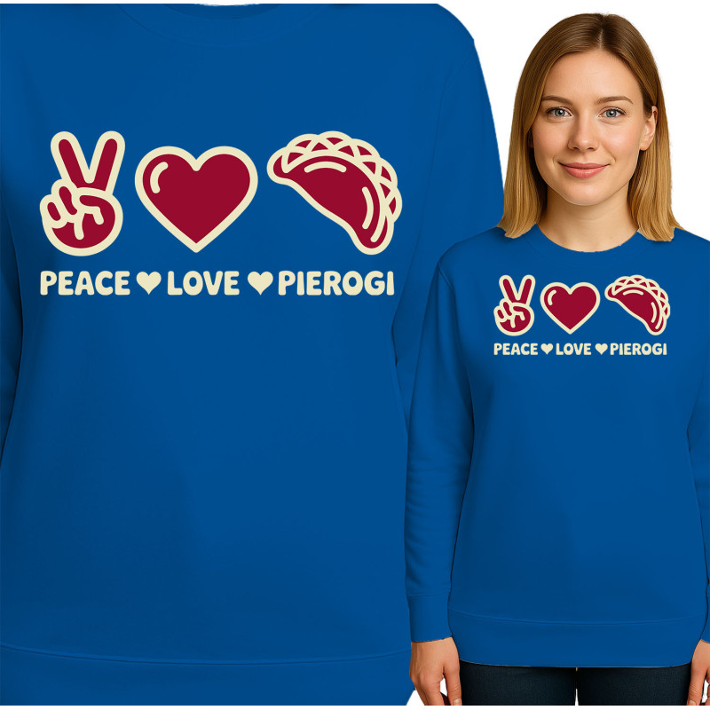 Bluza damska 'Pokój Miłość Pierogi'