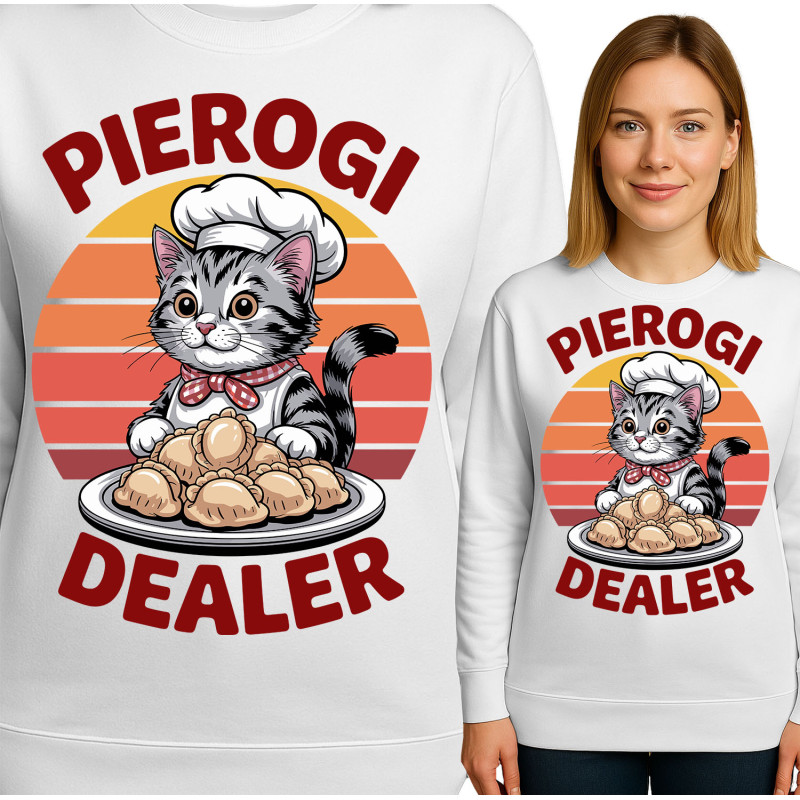 Bluza damska 'Cat Pierogi Dealer'