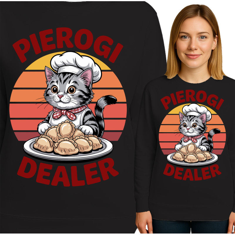 Bluza damska 'Cat Pierogi Dealer'