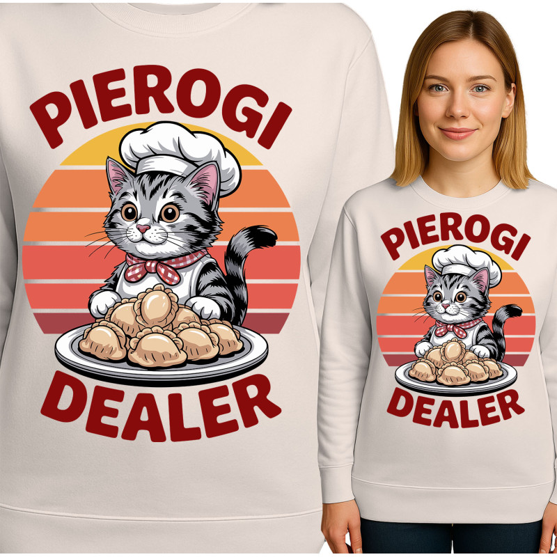 Bluza damska 'Cat Pierogi Dealer'