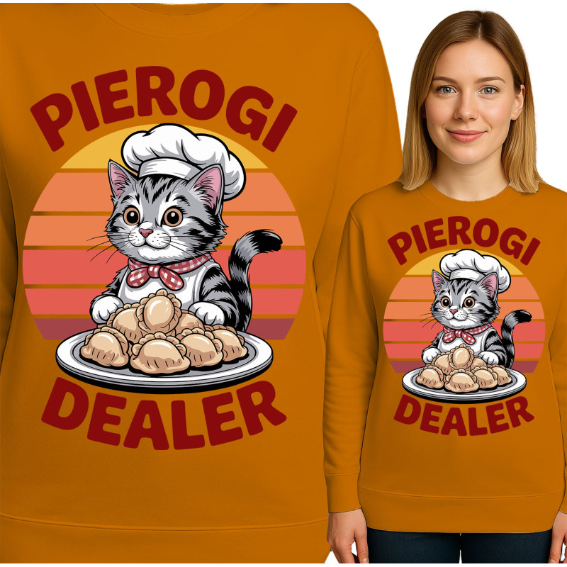 Bluza damska 'Cat Pierogi Dealer'