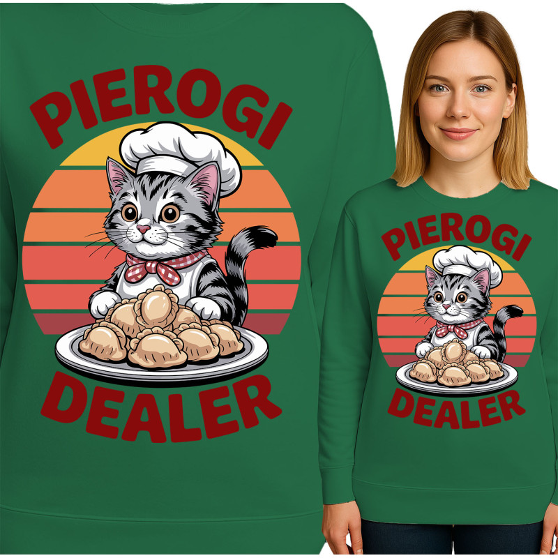 Bluza damska 'Cat Pierogi Dealer'