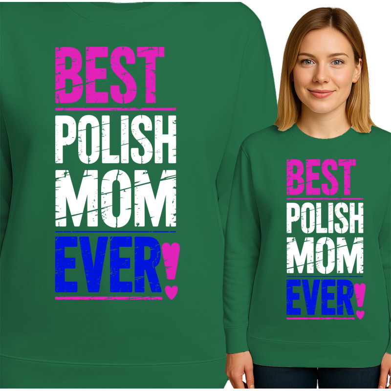 Bluza damska 'Best Polish Mom Ever'