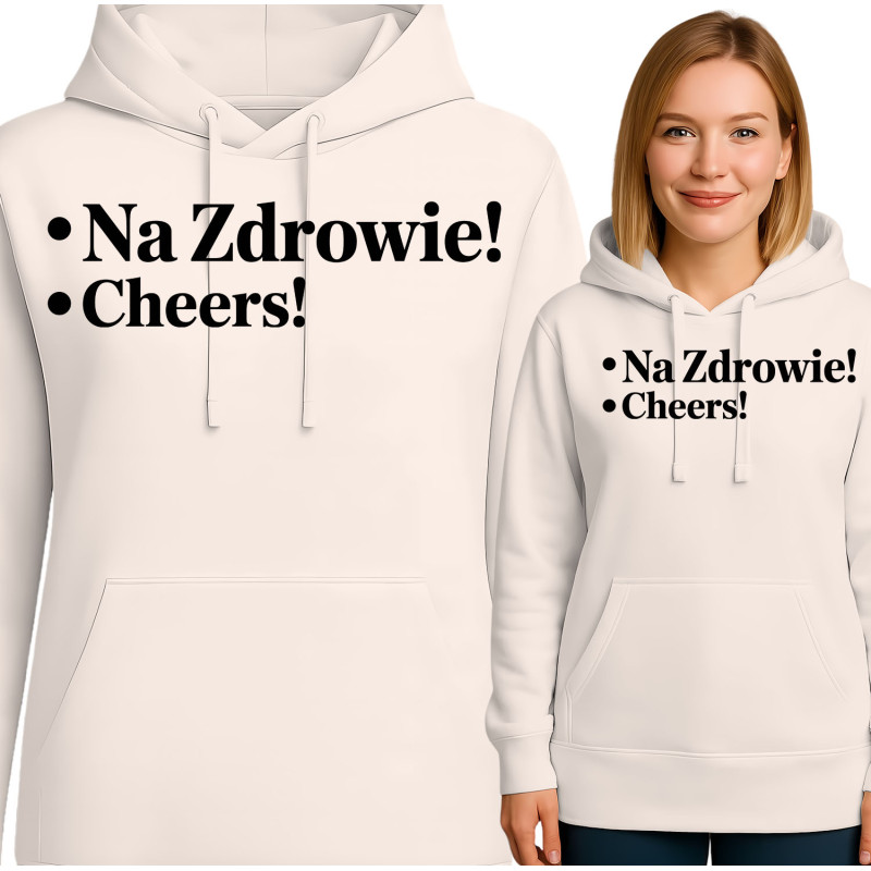 Stijlvolle Witte Hoodie met Vrolijke Tekst