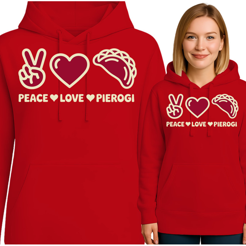 Bluza damska 'Pokój Miłość Pierogi'