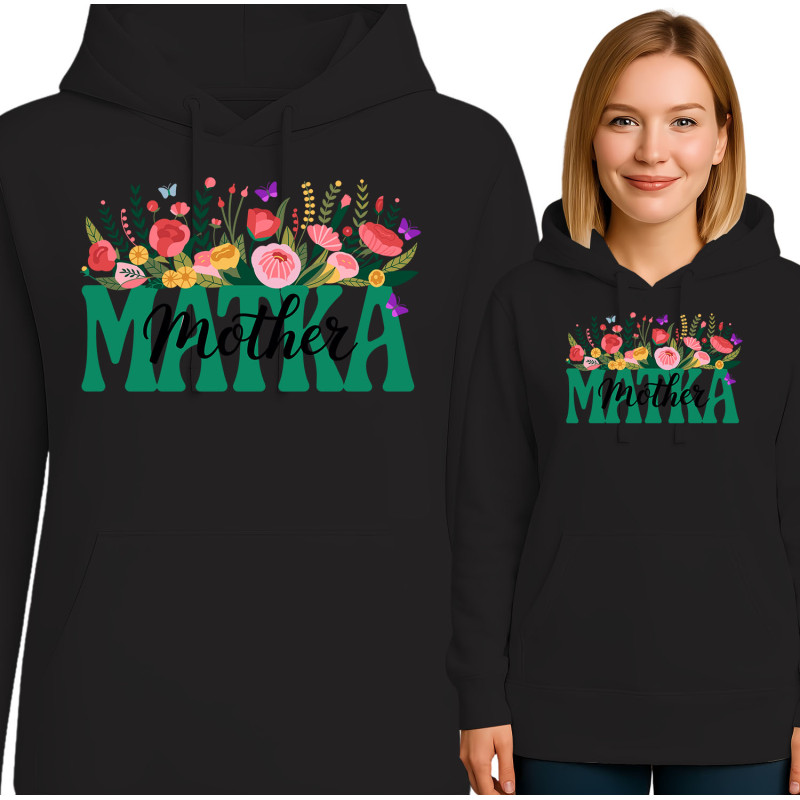 Bloemige Moeder Hoodie