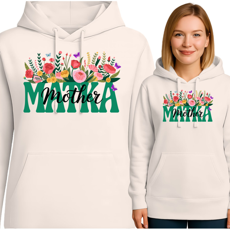 Bloemige Moeder Hoodie
