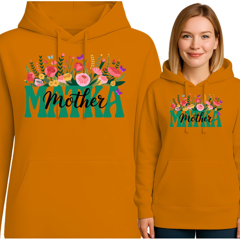 Bloemige Moeder Hoodie