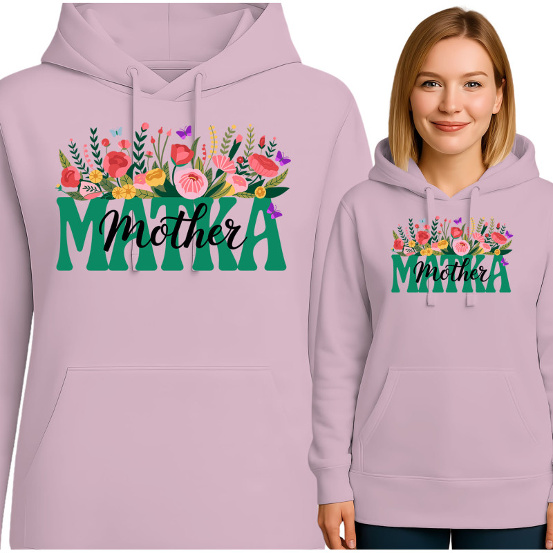Bloemige Moeder Hoodie