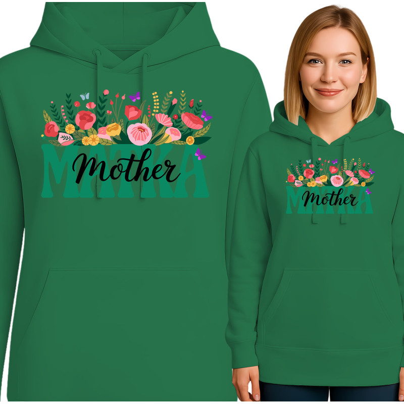 Bloemige Moeder Hoodie