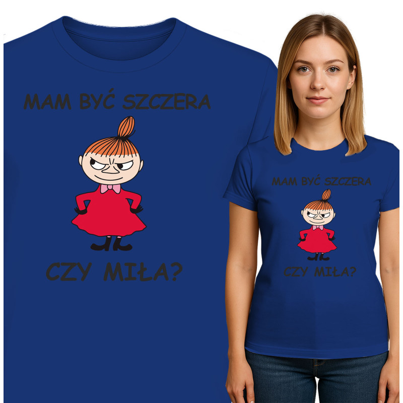Bluza damska 'MAM BYĆ SZCZERA CZY MIŁA?'