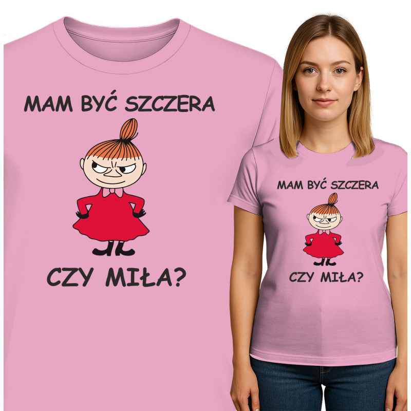 Bluza damska 'MAM BYĆ SZCZERA CZY MIŁA?'