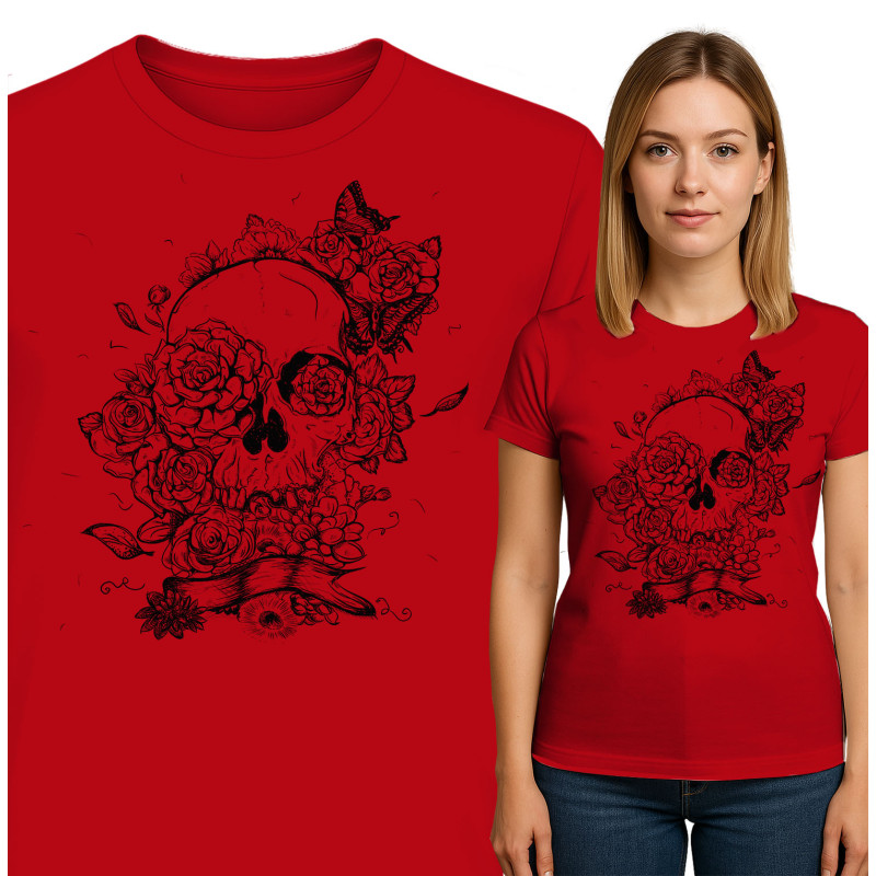 Florale Skull T-Shirt