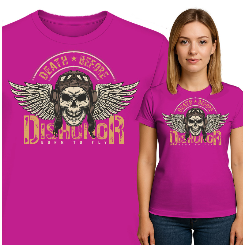Skull Pilot T-Shirt - Geboren om te Vliegen
