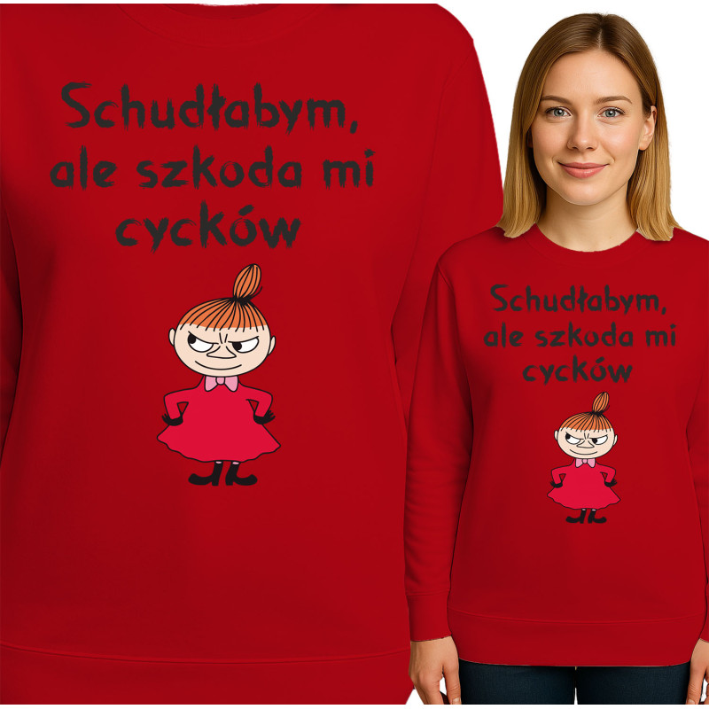Bluza damska 'Schudłabym, ale szkoda mi cycków'