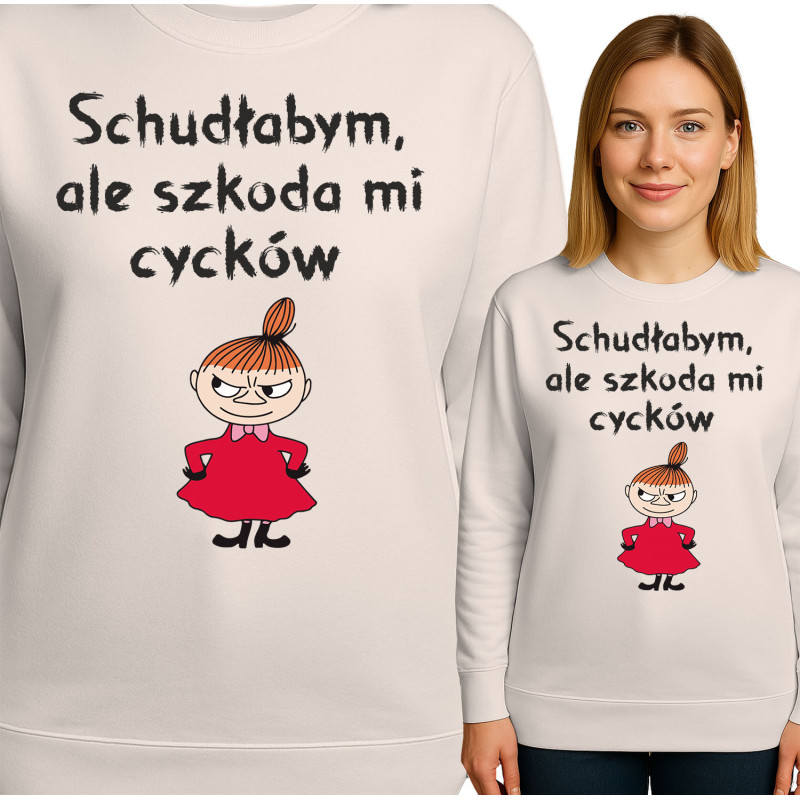 Bluza damska 'Schudłabym, ale szkoda mi cycków'