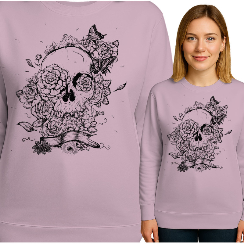 Bluza damska 'Czaszka z Kwiatami'