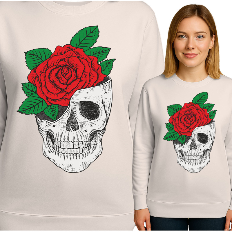 Skull en Roos Sweatshirt