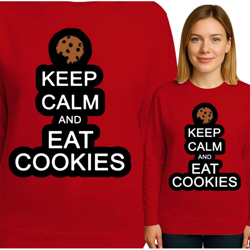 Bluza damska 'Keep Calm and Eat Cookies'