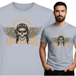 T-shirt Męski z Czaszką – Death Before Dishonor