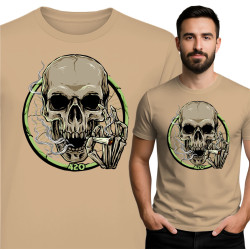 Koszulka 420 – Czaszka z Jointem i Dymem