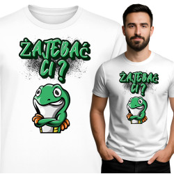 Koszulka Żaba „Żąjebać Ci?” – Humor z pazurem